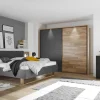 Passepartoutrahmen, Schwebetürenschrank Rivoli 494, Montana Oak, mit LED-Beleuchtung