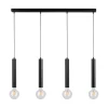 Pendelleuchte Barrell, schwarz, 4-flammig, 66 cm