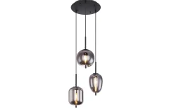 Pendelleuchte Blacky, schwarz, 3-flammig, 46 cm