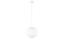 Pendelleuchte Furry, weiß, 35 cm