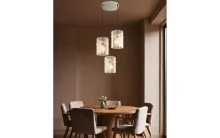 Pendelleuchte Gorley, beige, 47 cm