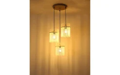 Pendelleuchte Gorley, beige, 47 cm