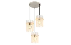 Pendelleuchte Gorley, beige, 47 cm