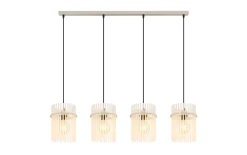 Pendelleuchte Gorley, beige, 4-flammig, 110 cm