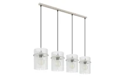 Pendelleuchte Gorley, beige, 4-flammig, 110 cm