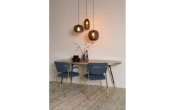 Pendelleuchte Lauren L in goldfarbig/rauchgrau, 1-flammig