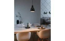Pendelleuchte Priddy, schwarz/weiß, 1-flammig, 110 cm