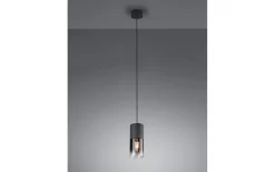 Pendelleuchte Robin, schwarz/rauchfarbig, 1-flammig, 10 cm