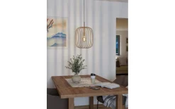 Pendelleuchte Romazzina, 1-flammig, sand, 32,5 cm