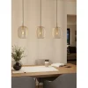 Pendelleuchte Romazzina, 3-flammig, sand, 90 cm