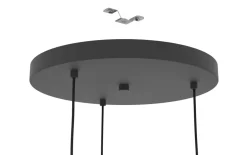 Pendelleuchte Romazzina, 3-flammig, schwarz, 46 cm