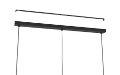 Pendelleuchte Romazzina, 3-flammig, schwarz, 90 cm