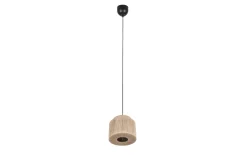 Pendelleuchte Smilla, Jute/schwarz, 1-flammig