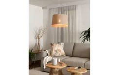Pendelleuchte TABLEY, Leinen/Bambus, 1-flammig