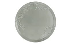 Pizzateller Olive, Porzellan, stone