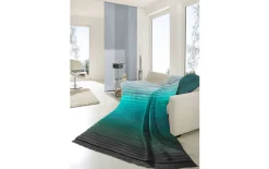 Plaid/Decke Basic Soft, Ombre petrol, 150 x 200 cm