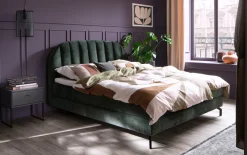 Polsterbett Cornwall, dunkelgrün, 180 x 200 cm