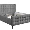 Polsterbett-Gestell Yaron H, anthrazit, 180 x 200 cm, ohne Matratzen und Lattenrost