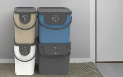Recycling Müllsystem Albula in cappuccino, 40 L