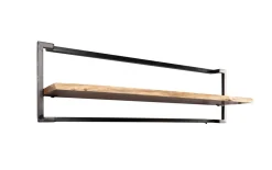 Regal Angola 5, Akazie Massivholz/schwarz, 65 x 30 cm