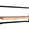 Regal Angola 6, Akazie Massivholz/schwarz, 100 x 30 cm