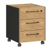 Rollcontainer Podium, Eiche Navarra Nachbildung/graphit matt