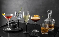 Rotweinkelch-Set Manufacture Rock aus Kristallglas, 4-teilig