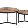 2-Satztisch Oxford, recyceltes Massivholz