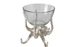 Schale Octo, Glas/Metall, 15 cm