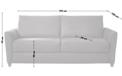 Schlafsofa Bergamo, anthrazit, 140 x 200 cm