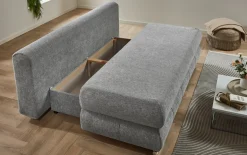 Schlafsofa Borna, silber, inkl. Kissen