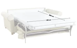 Schlafsofa Elisa, beige, 140 x 200 cm