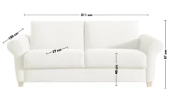 Schlafsofa Elisa, beige, 140 x 200 cm