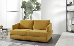 Schlafsofa Emilia, gelb, 160 x 200 cm