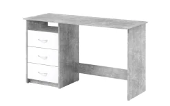 Schreibtisch Adria, betonfarbig/weiß matt
