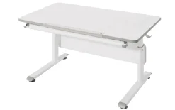 Schreibtisch Diego, kreideweiß, 120 x 70 cm, höhenverstellbar
