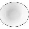 Schüssel oval Black Line in weiß, 25,5 cm