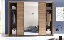 Schwebetürenschrank Bravo/Aschau, Eiche-Nachbildung, 270 x 210 cm