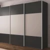 Schwebetürenschrank Contido, grau/graphit, 242 x 223 cm