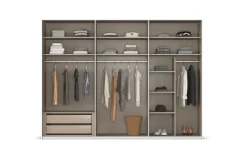 Schwebetürenschrank Contido, grau/graphit, 242 x 223 cm
