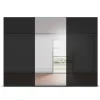 Schwebetürenschrank Contido, schwarz, 301 x 223 cm