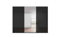 Schwebetürenschrank Contido, schwarz, 301 x 223 cm