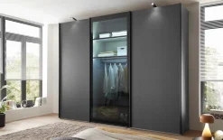 Schwebetürenschrank Dubai, graphit, 300 x 217 cm
