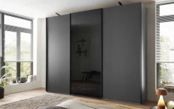 Schwebetürenschrank Dubai, graphit, 300 x 217 cm