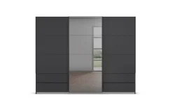Schwebetürenschrank Elara, grau