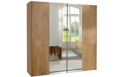 Schwebetürenschrank Innsbruck, Erle teilmassiv, 200 x 197 cm