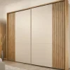 Schwebetürenschrank Isabelle, champagner/Eiche Bianco