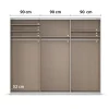 Schwebetürenschrank Kulmbach, champagner