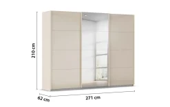 Schwebetürenschrank Kulmbach, champagner