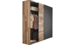 Schwebetürenschrank Medina, Montana Oak, graphit, 215 x 210 cm
